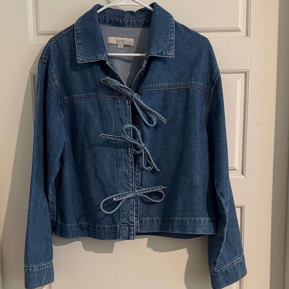 Jean Jacket With Front Tie Detail